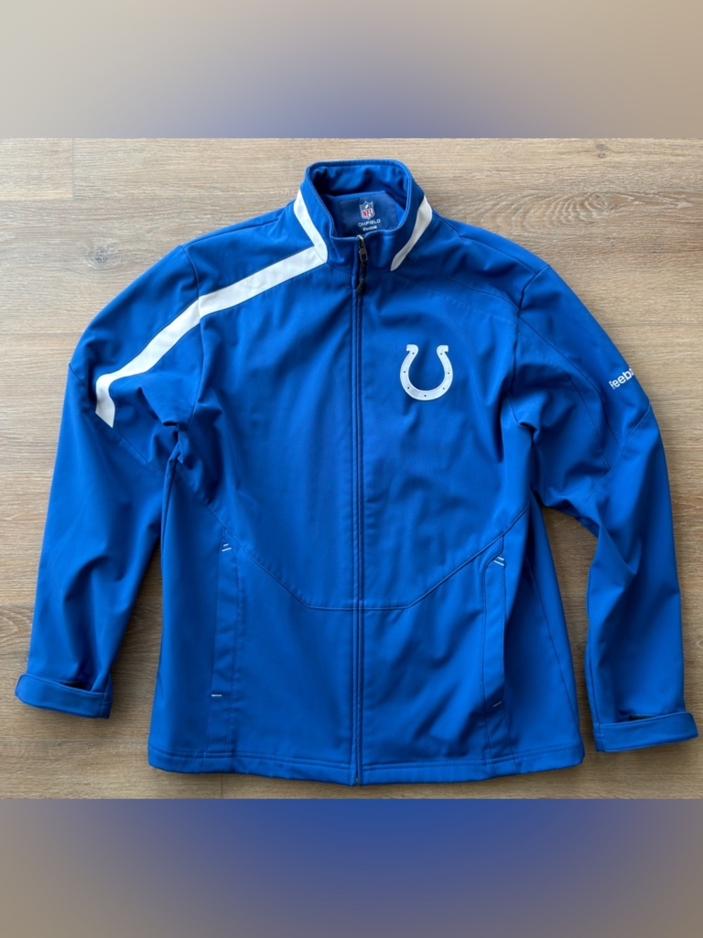 Men’s Reebok Royal Blue and White NFL Indianapolis Colts Full-Zip Jacket